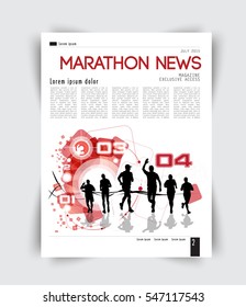 Sport layout magazine, vector