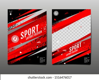 sport Layout , template Design, Abstract Background, Dynamic Poster, Brush Speed Banner, grunge ,Vector Illustration.