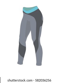 sport leggings grey realistic vector illustration isolated