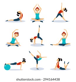 Sport and leisure people activities icons set isolated vector illustration