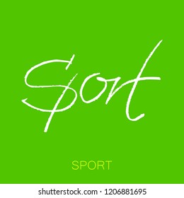 Sport. Lettering design. Template for poster, t-shirt, logo, store, sport club, banner. Vector illustration.