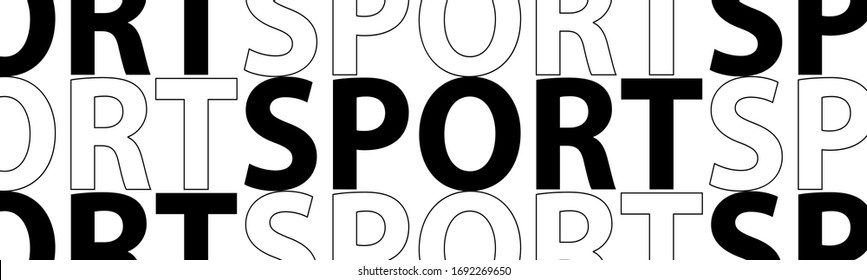 sport lettering. The illustration is isolated on a white background. Can be used for banners and web design.