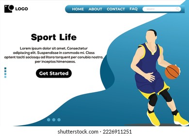 Sport life landing page design
