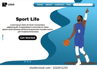 Sport life landing page design