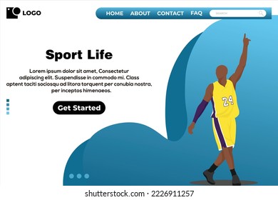 Sport life landing page design
