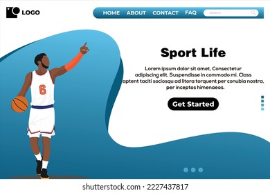 Sport life landing page design