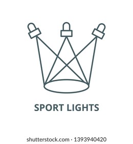 Sport lights vector line icon, linear concept, outline sign, symbol
