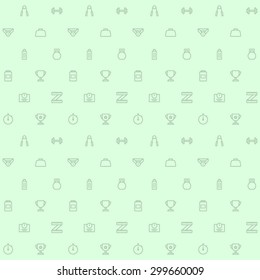 sport line icon green pattern