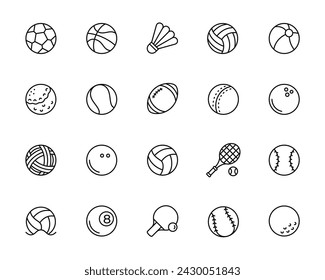 Sport line icon isolated on white background