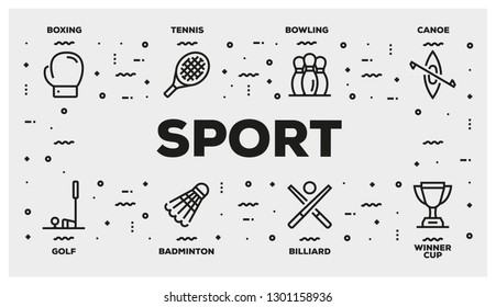 SPORT LINE ICON SET