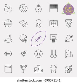 sport line icon set