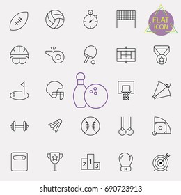 sport line icon set