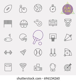 sport line icon set