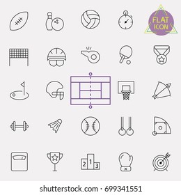 sport line icon set