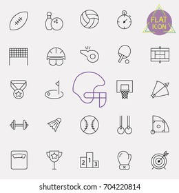 sport line icon set