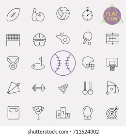 sport line icon set