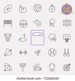 sport line icon set