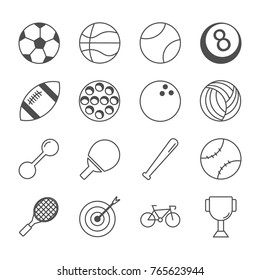 Sport Line Icon Set Vector Stock Vector (Royalty Free) 765623944 ...