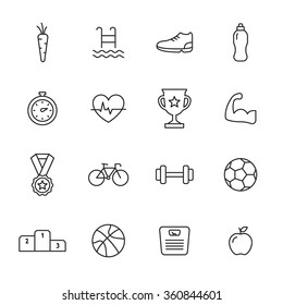 Sport line icons