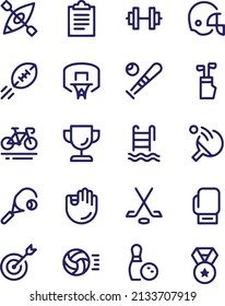 Sport  line Icons vector design 