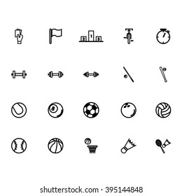 Sport line vector collection