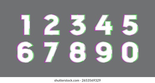  Sport lines number design. Jersey typography  vector illustration