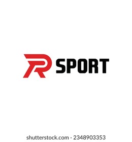 sport logo with abstract and modern R letter design concept for apparel brand identity