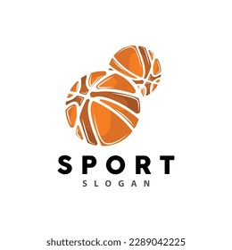 Sport Logo, Basketball Logo Vector, Simple Minimalist Design, Icon, Symbol, Illustration