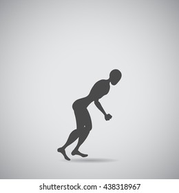Sport logo black silhouette light athletics people