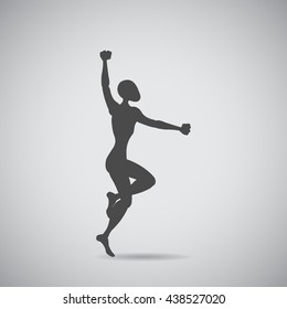 Sport logo black silhouette light athletics people
