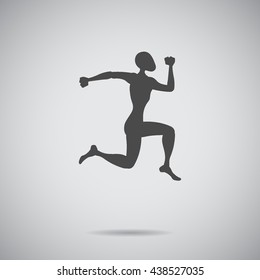 Sport logo black silhouette light athletics people
