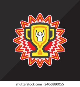 Sport logo champions team esports icon trophy mascot for league