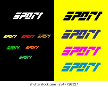 SPORT logo colorful illustration abstract icon vector template