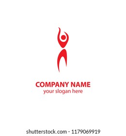sport logo design element, people logo design vector
