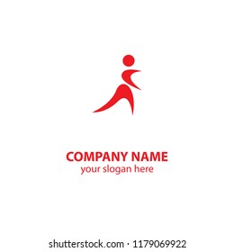 sport logo design element, people logo design vector