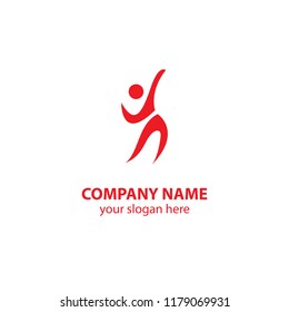 sport logo design element, people logo design vector