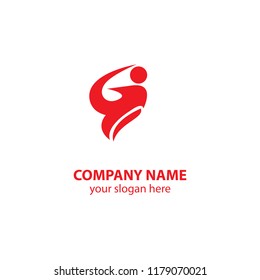 sport logo design element, people logo design vector