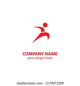 sport logo design element, people logo design vector