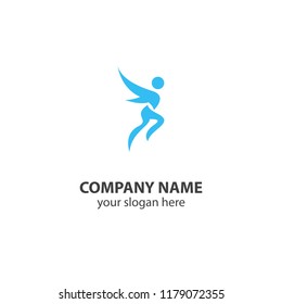 sport logo design element, people logo design vector