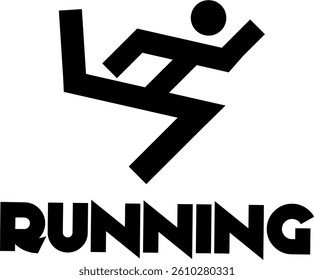 Sport logo design, running logo design template