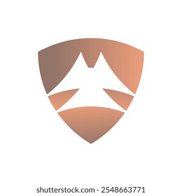 Sport logo design shield m icon abstract