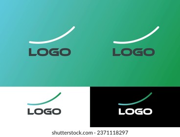 Sport Logo Design. Vector logo sample. Corporate Id Logo. blue green gradient.