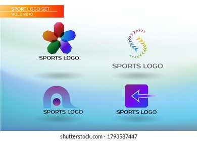 Sport Logo element and Abstract web Icon and globe vector symbol. Unusual icon and sticker set. Graphic design easy editable for Your design. Modern icon.