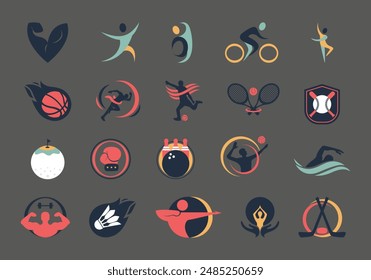 Sport Logo Icon Element Set