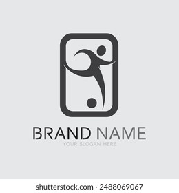 Sport logo and Sports icon design symbol people illustration vector 