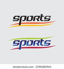 Sport logo and Sports icon design symbol people illustration vector letter and stamp