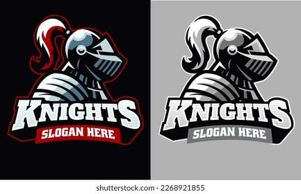 Sport Logo Style Set of Warrior Knights