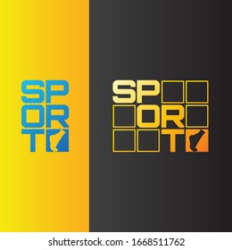 Sport Logo Template your product, business, company, association with grid style