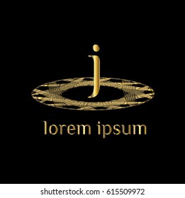 Sport logo vector design letter j