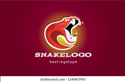 Sport logotype for team or game club. Сharacter of the snake.
